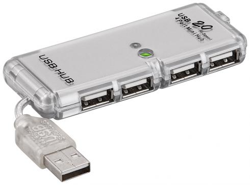 Usb-hub, 4 porttia. USB 2.0 data transfer.  - Tuotekuva