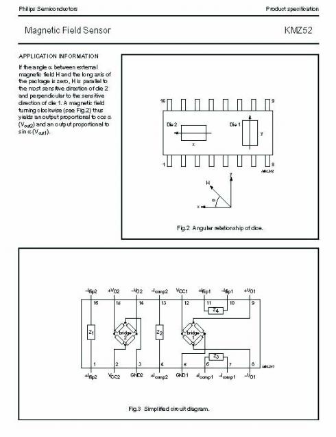 Magneettikenttäanturipiirin/MAGNETIC FELD SENSOR/Elektroninen kompassi - Tuotekuva